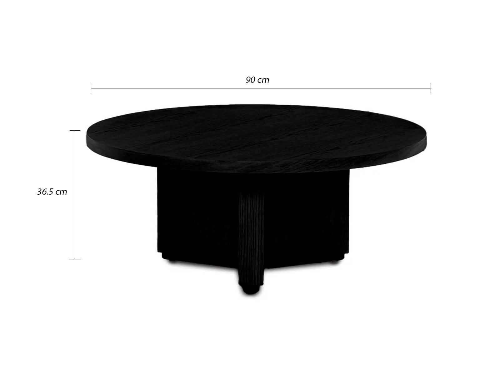 Mesa De Centro Circular Dillon Cenizo