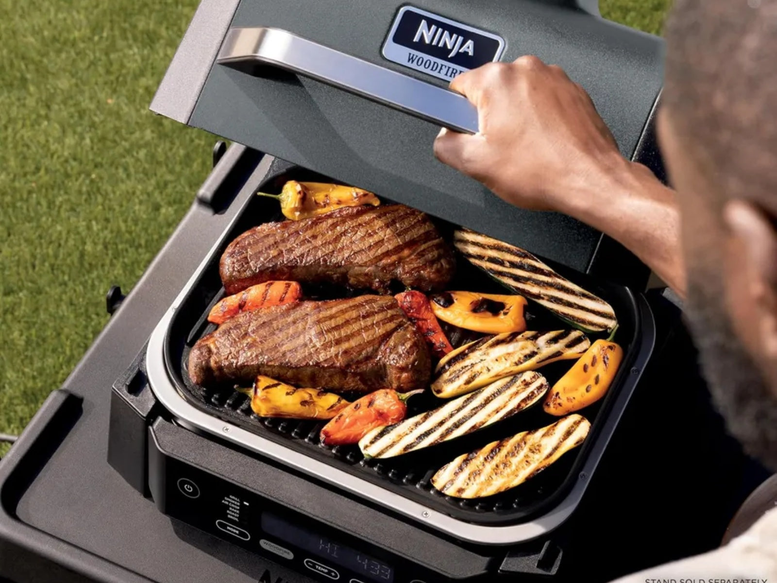 Parrilla Ahumador BBQ y Freidora de Aire Eléctrica Ninja