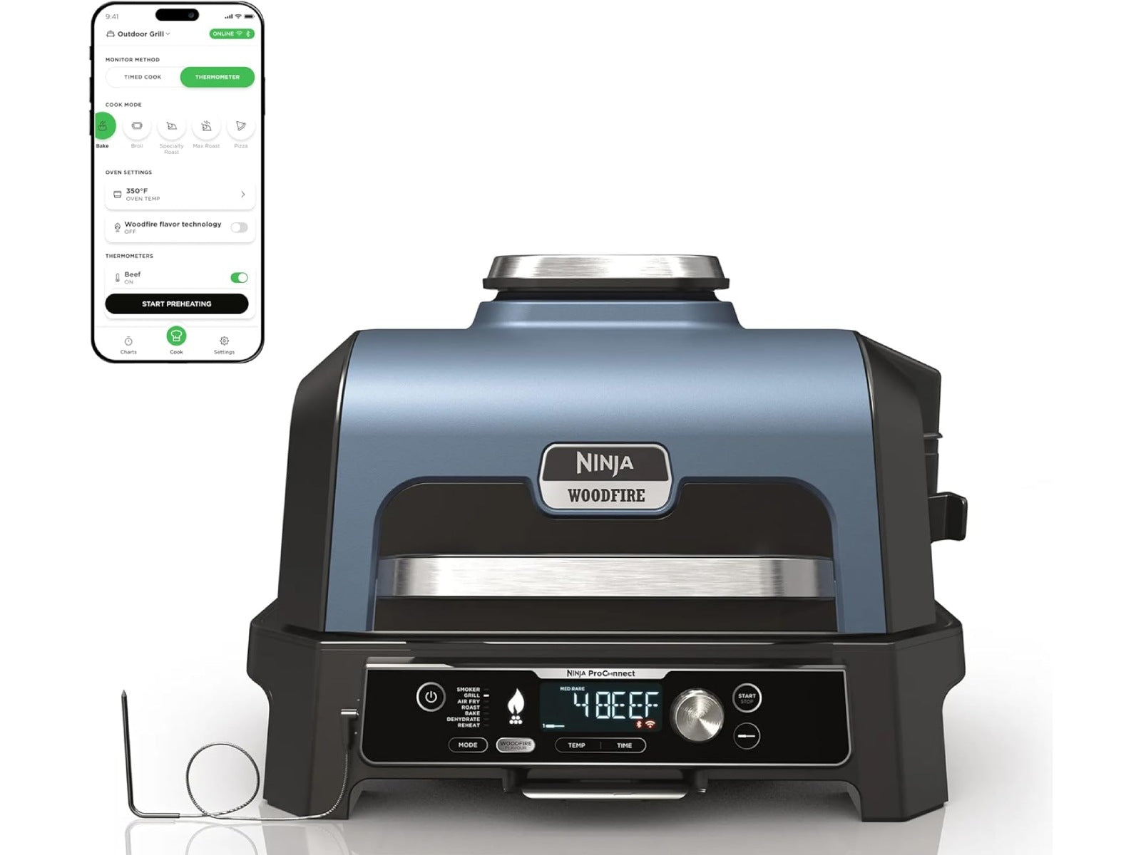 Grill Ahumador de Exterior Ninja #Color_GrisOscuro