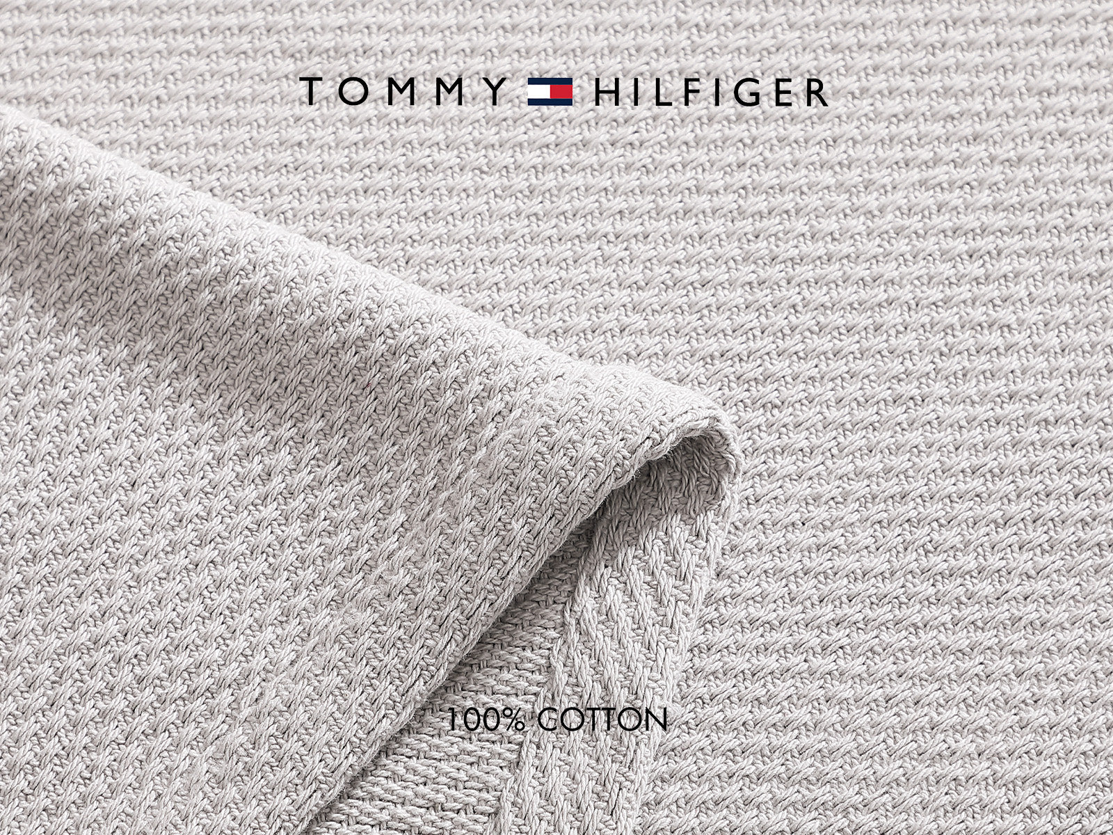 Cobija Cotton Pique Tommy Hilfiger #Color_GrisClaro