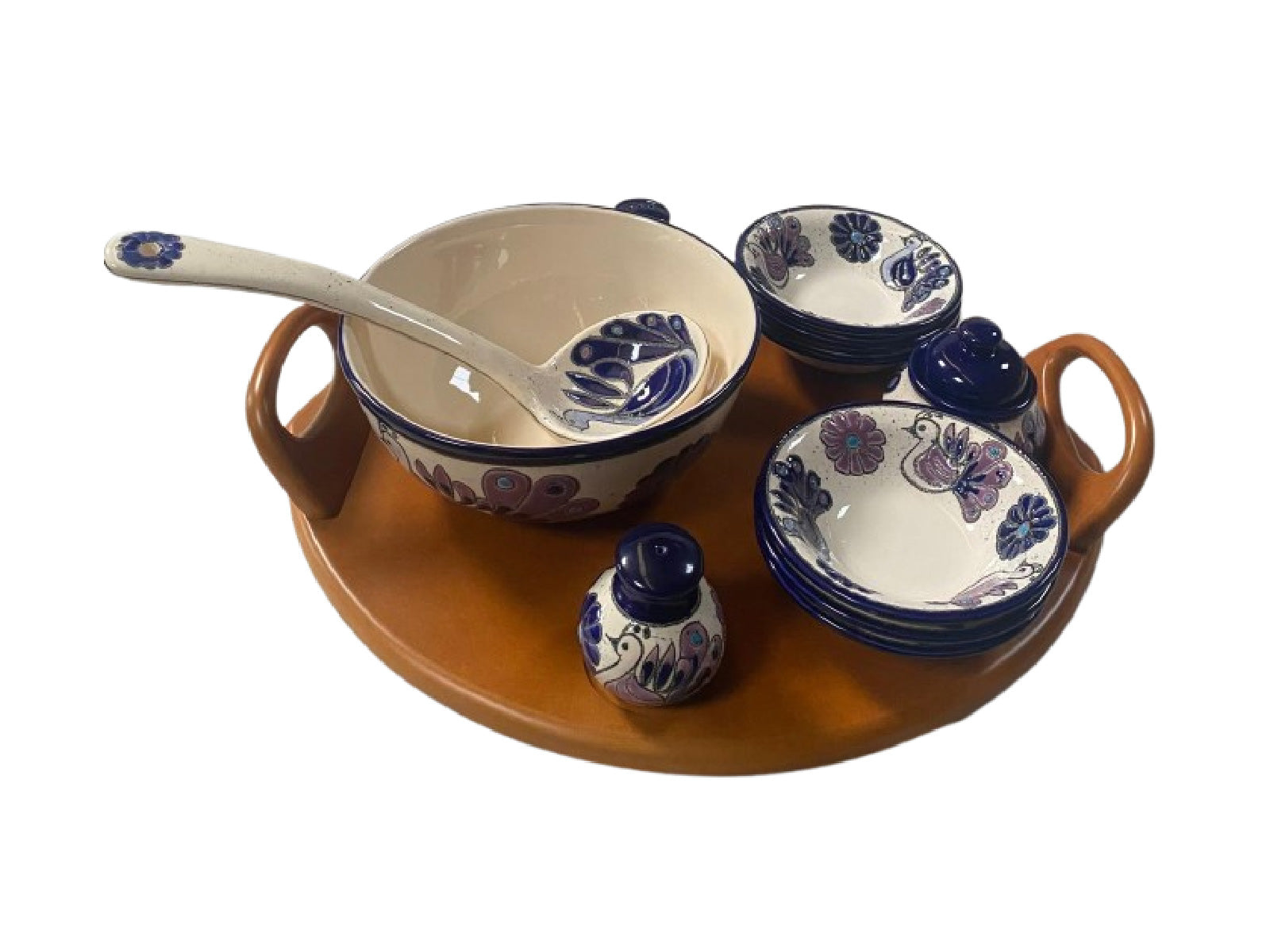 Set Cevichero Pájaro Azul 7p Artesa