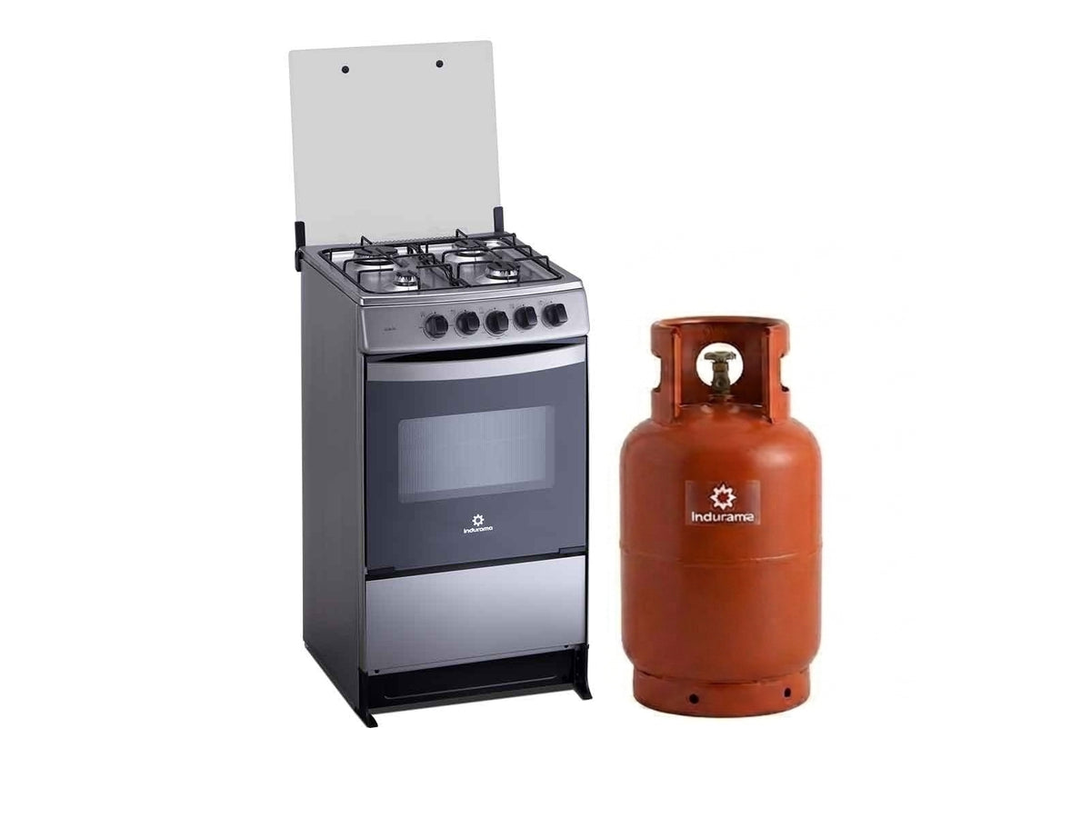 Cocina A Gas Dublín Plus Con 4 Quemadores 20" Indurama + Cilindro Gas