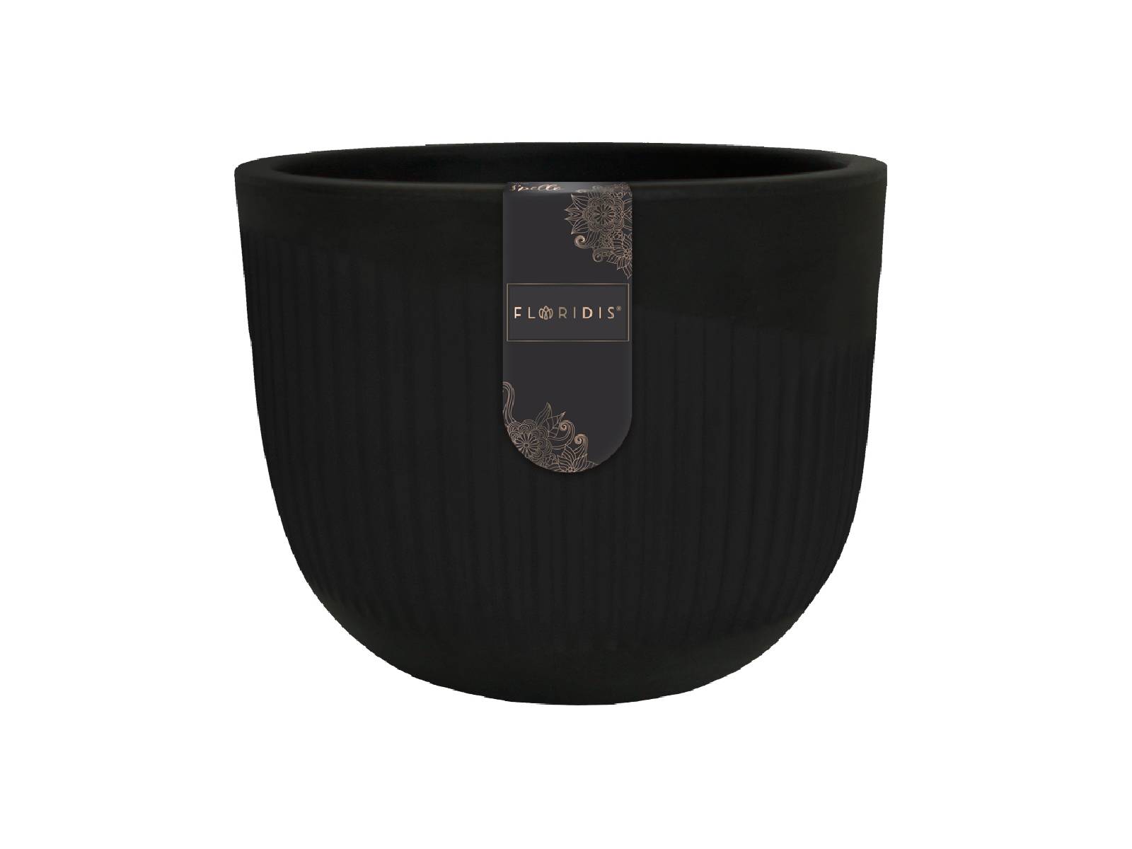 Cachepot Rischio C/Negro Floridis