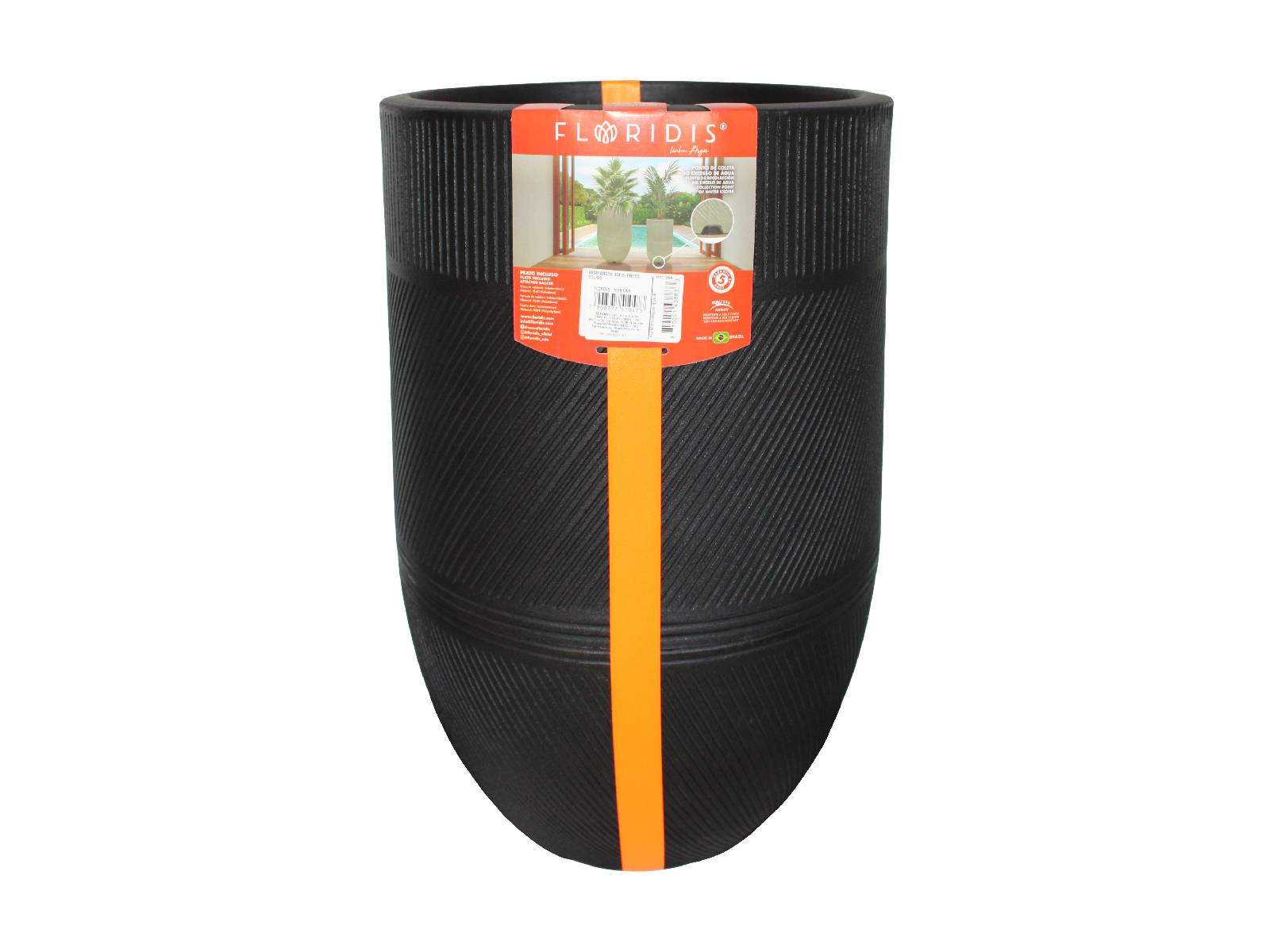 Maceta Argos 36 x 75 C/Negro Floridis