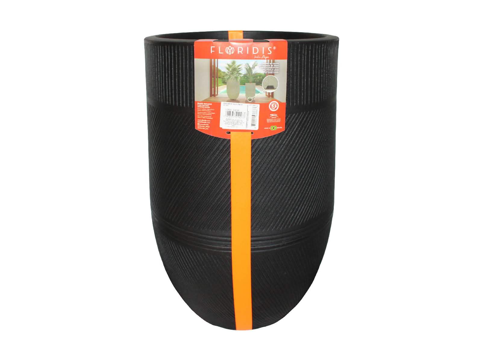 Maceta Argos 36 x 75 C/Negro Floridis