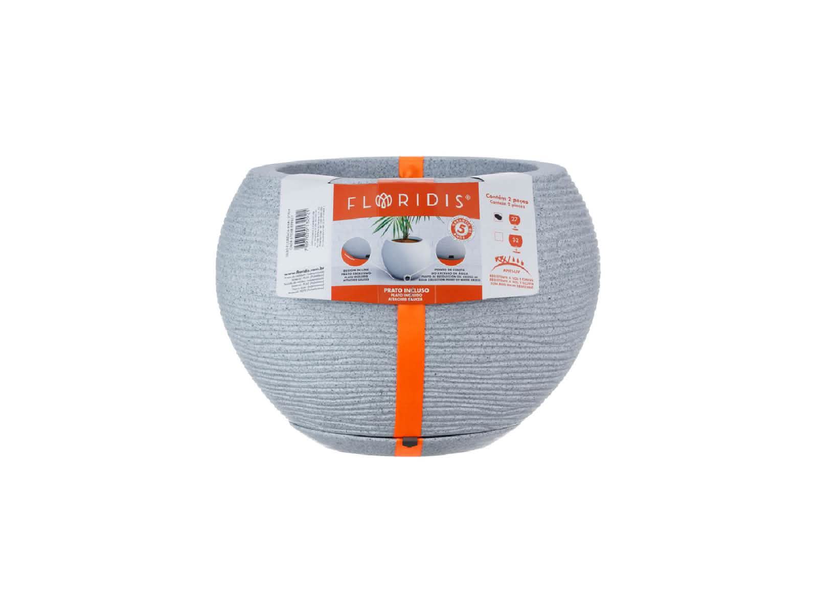 Maceta Florencia Sisal 17 x 19 cm C/Cemento Floridis