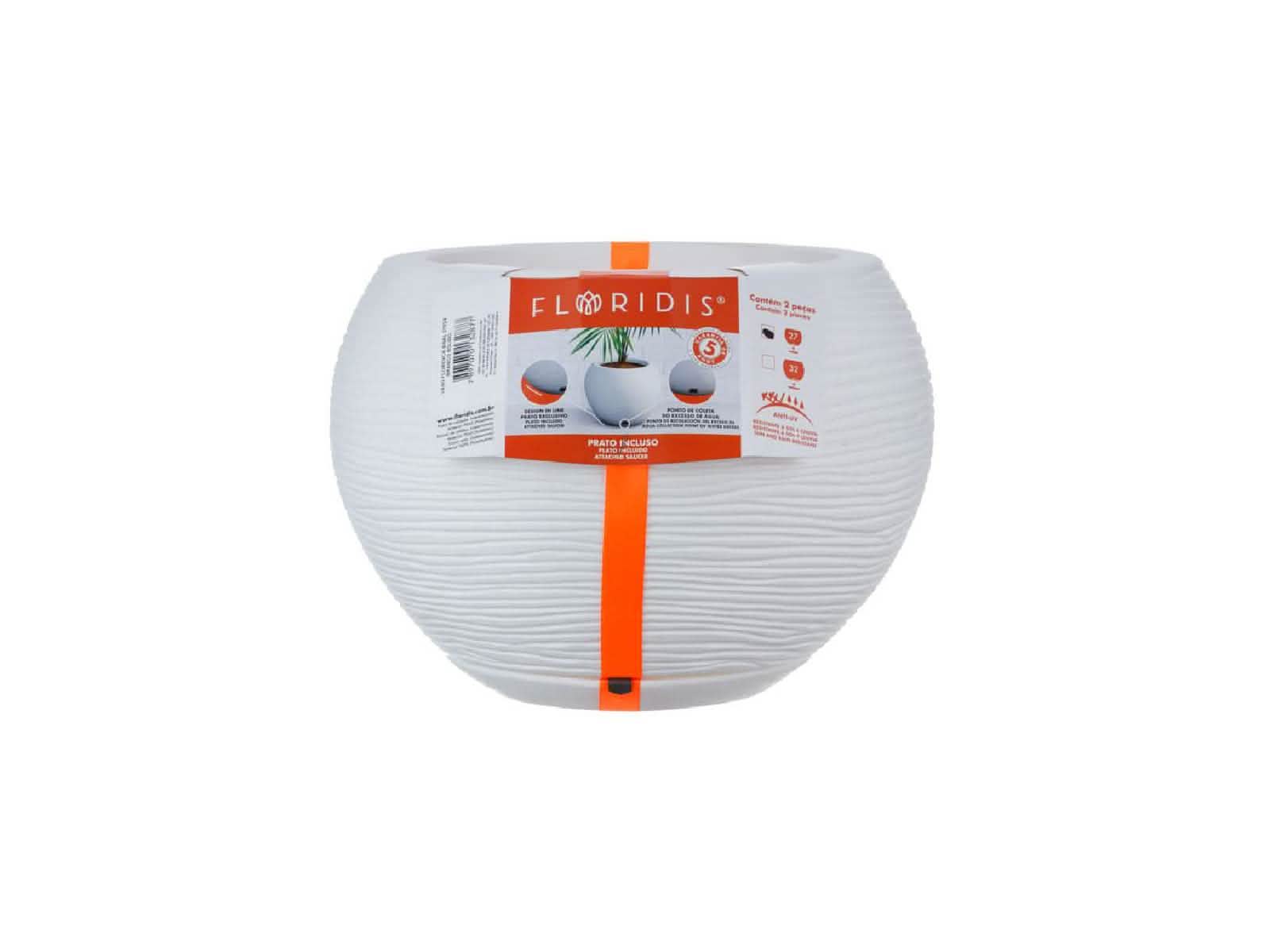 Maceta Florencia Sisal 17 x 19 cm C/Blanco Floridis