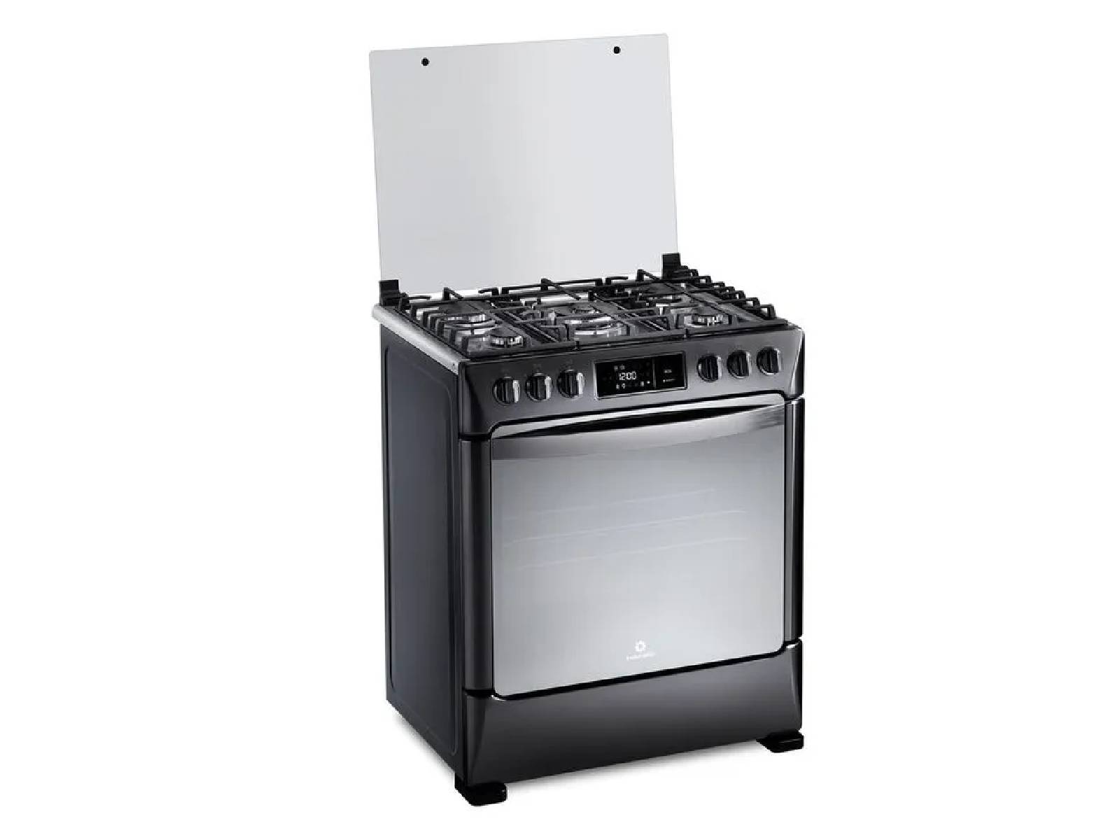 Cocina A Gas Smart Niza Zafiro 5 Quemadores Negra 30" Indurama