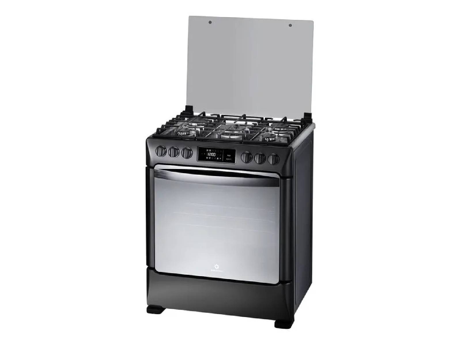 Cocina A Gas Smart Niza Zafiro 5 Quemadores Negra 30" Indurama