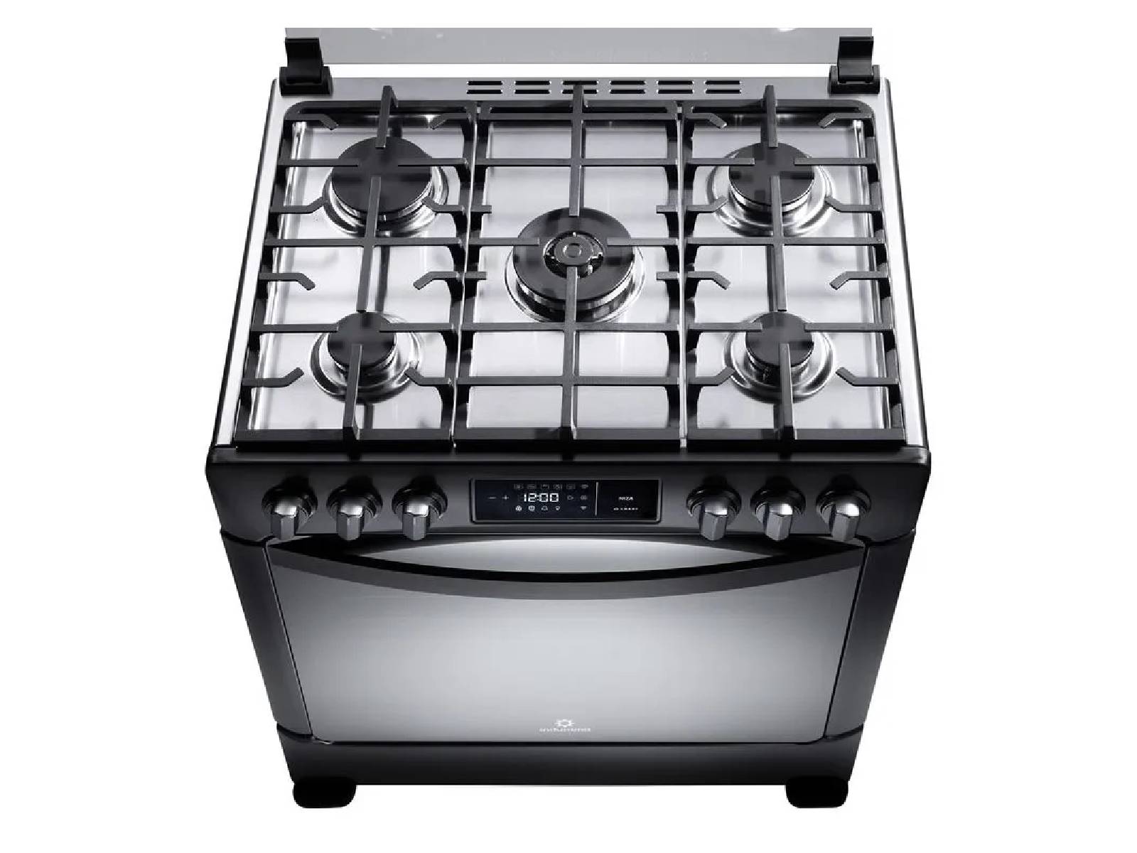 Cocina A Gas Smart Niza Zafiro 5 Quemadores Negra 30" Indurama