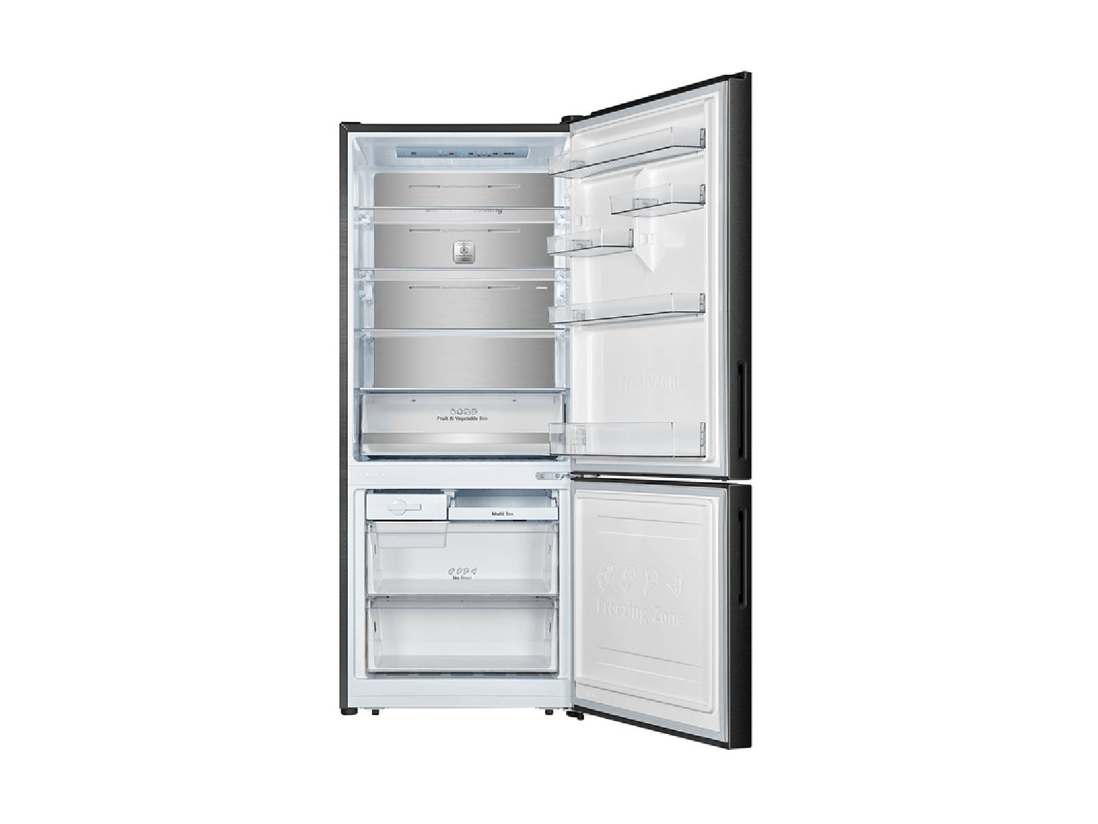 Refrigeradora Bottom Mount 404 Lts Negra Indurama