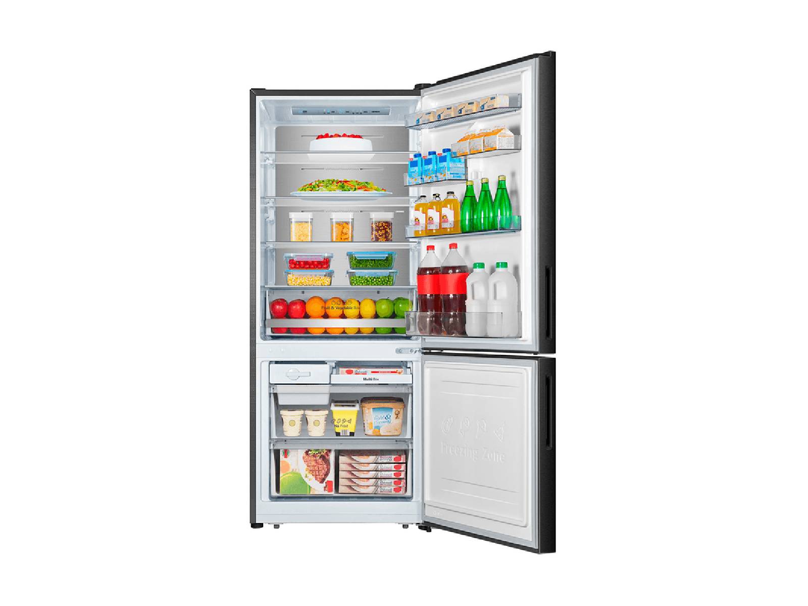 Refrigeradora Bottom Mount 404 Lts Negra Indurama