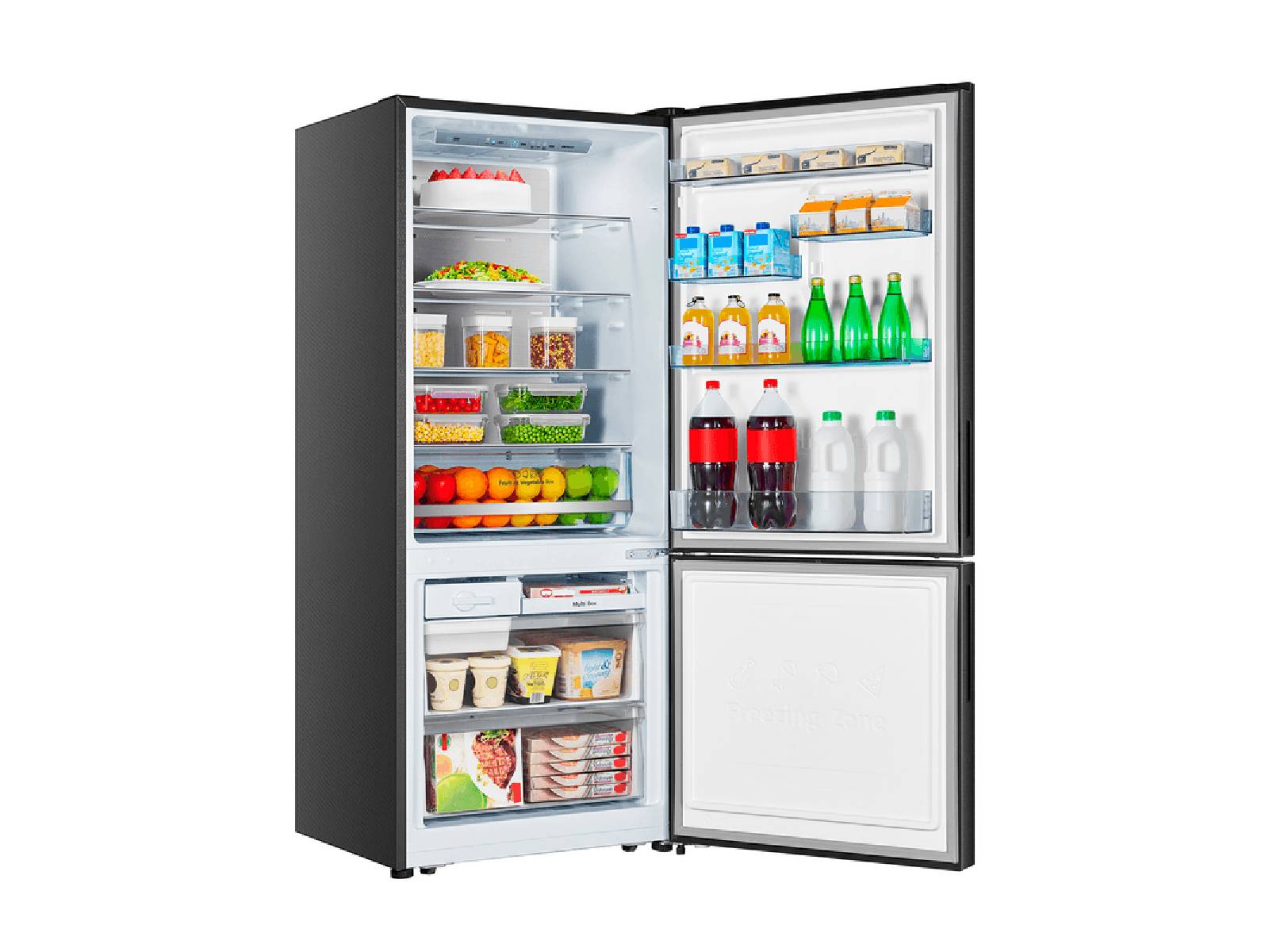 Refrigeradora Bottom Mount 404 Lts Negra Indurama