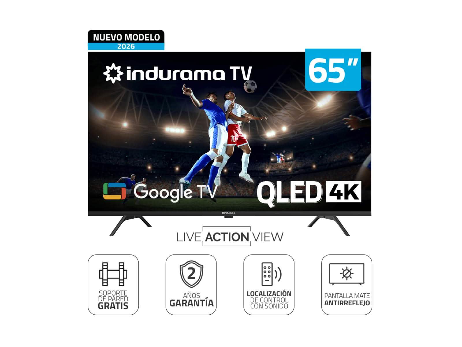 Televisor 65" QLED UHD 4k Google Tv | Indurama