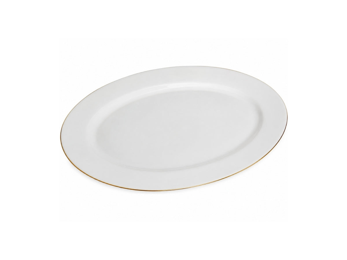 Plato Tendido Blanco de Cerámica Warenhaus