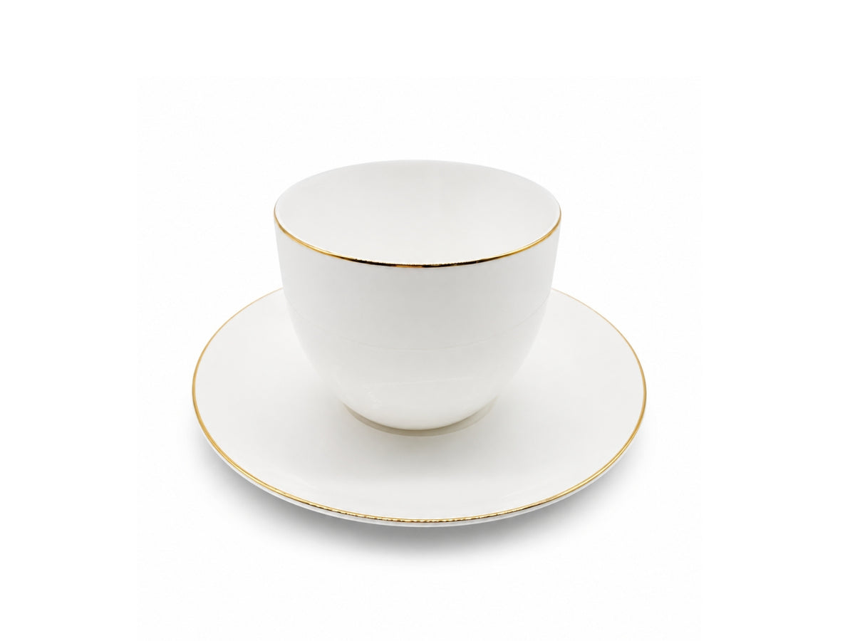 Set Taza + Plato Blanco Cerámica Warenhaus