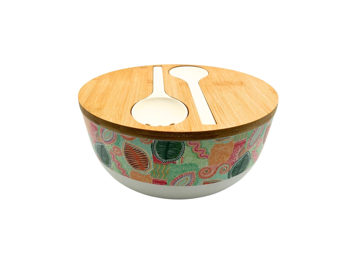 Bowl con Tapa + 2 Utensilios Warenhaus