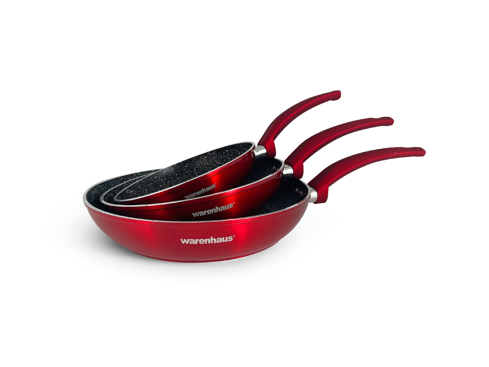 Set Sartenes Induccion Rojo Warenhaus
