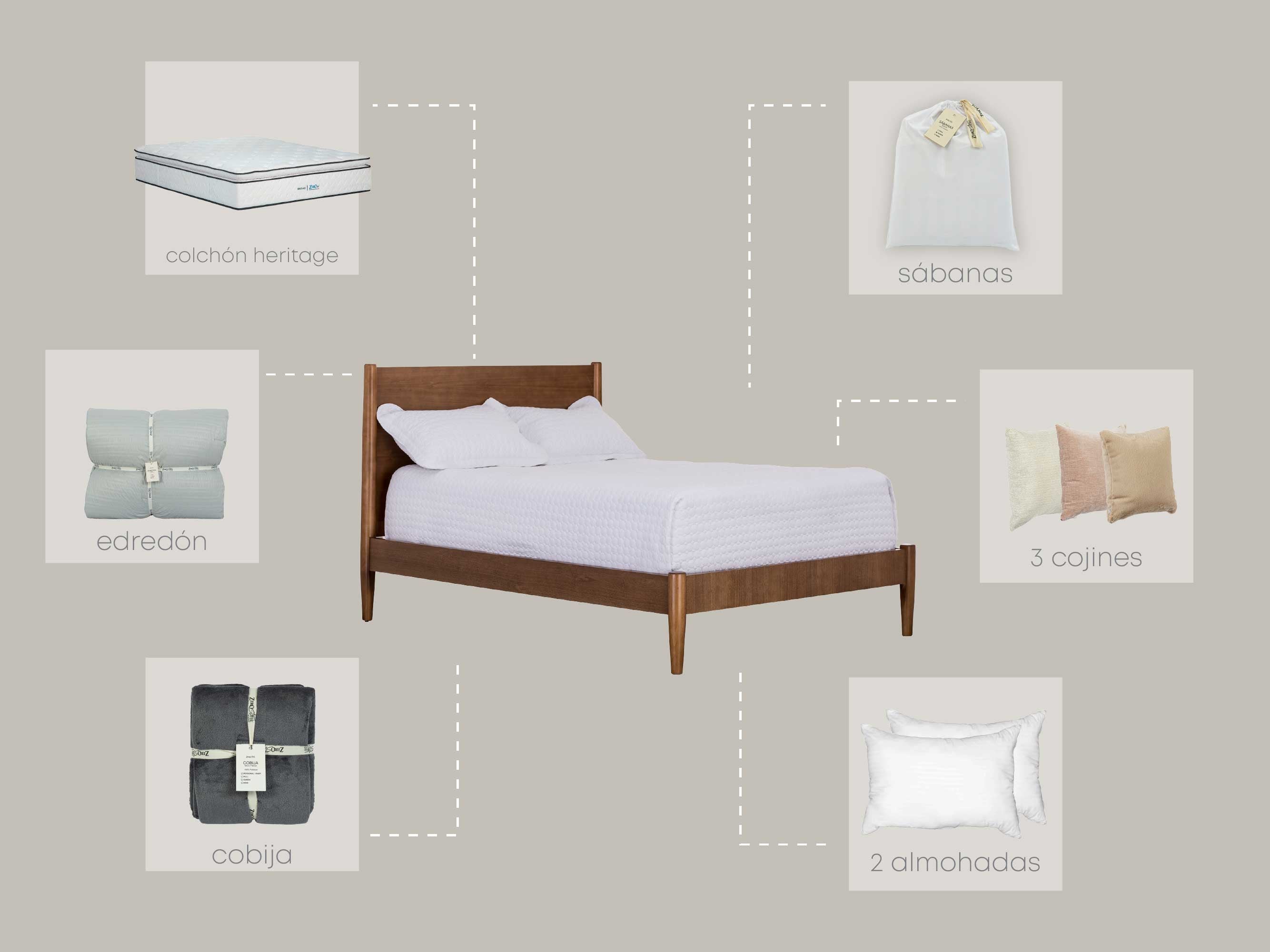 Set Dormitorio Parma Heritage Queen