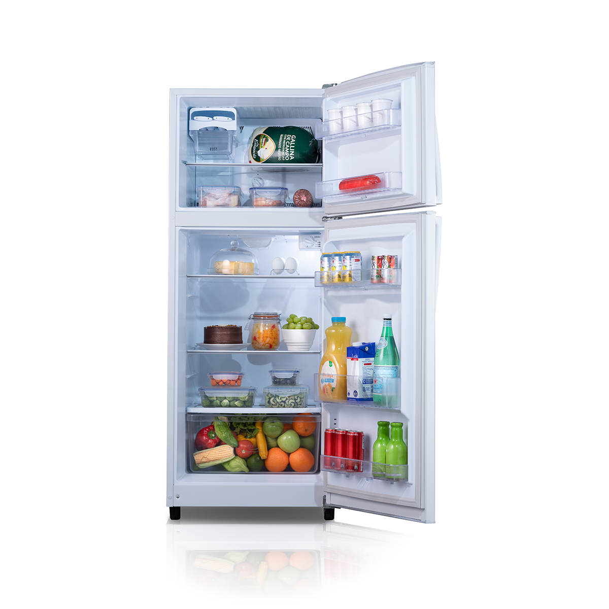 Refrigeradora Top Mount Blanca RI-375 BL Indurama