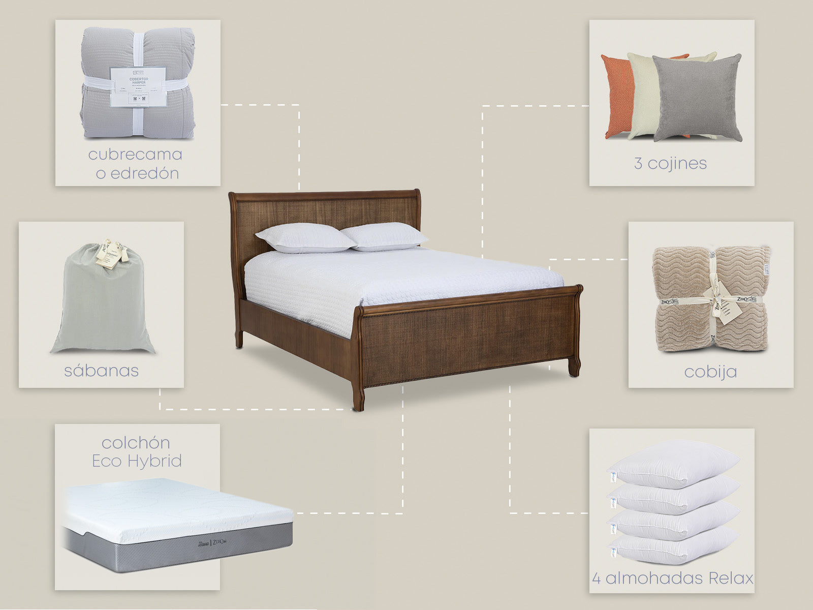 Set Dormitorio Capri King Eco-Hybrid