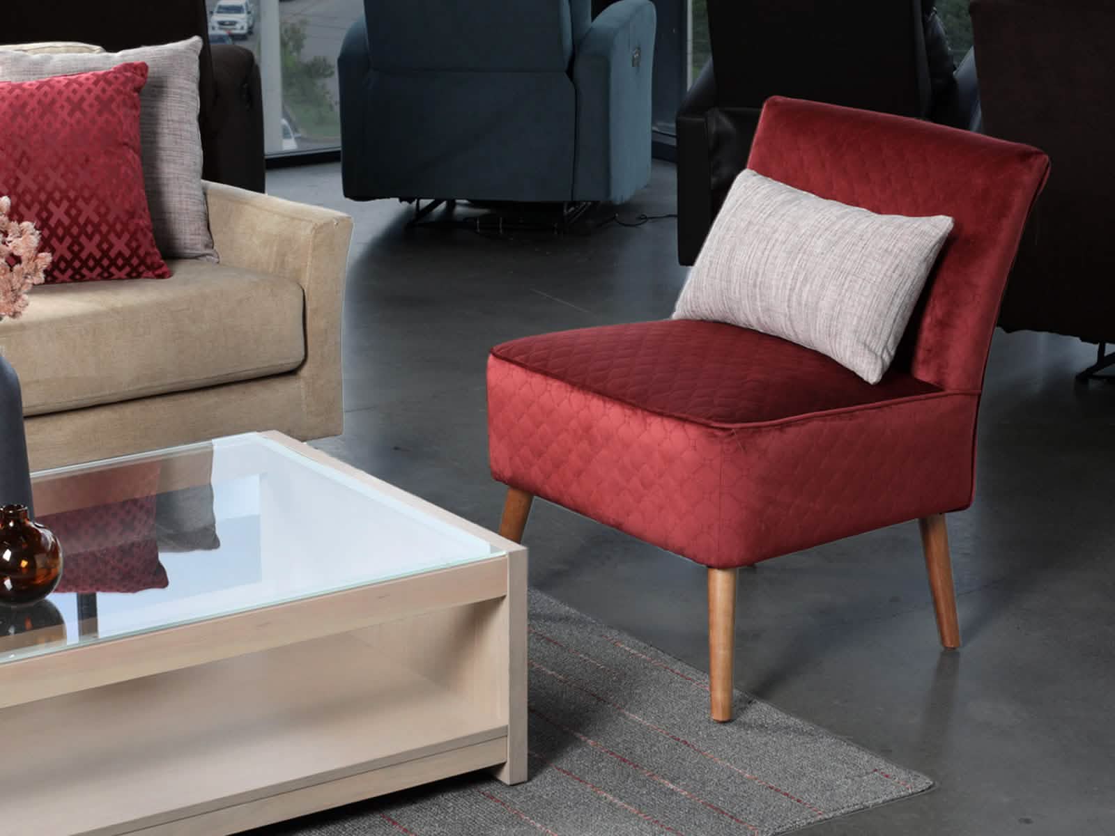 Sillon Auxiliar Anika #Color_DarkRed"T2242"