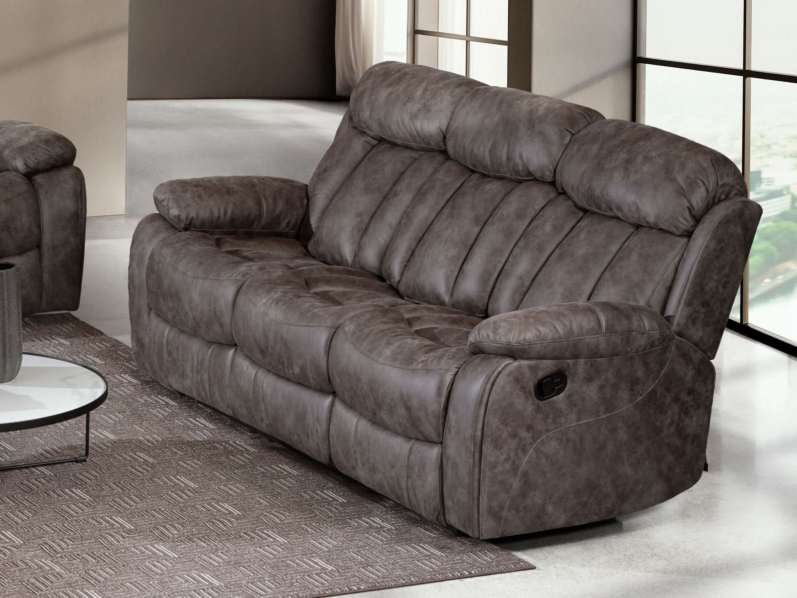 Sofa Donatella Recliner #Color_SaddleBrown"4714"