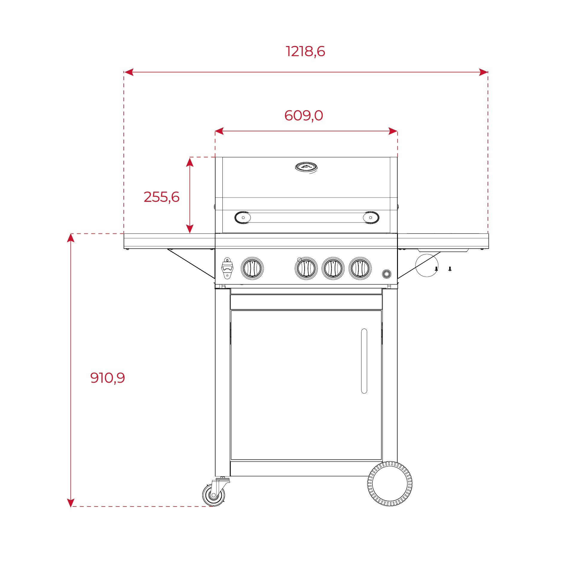 Parrila A Gas 4 Quemadores Bbq 3100 G BK-SS 50/60 Teka