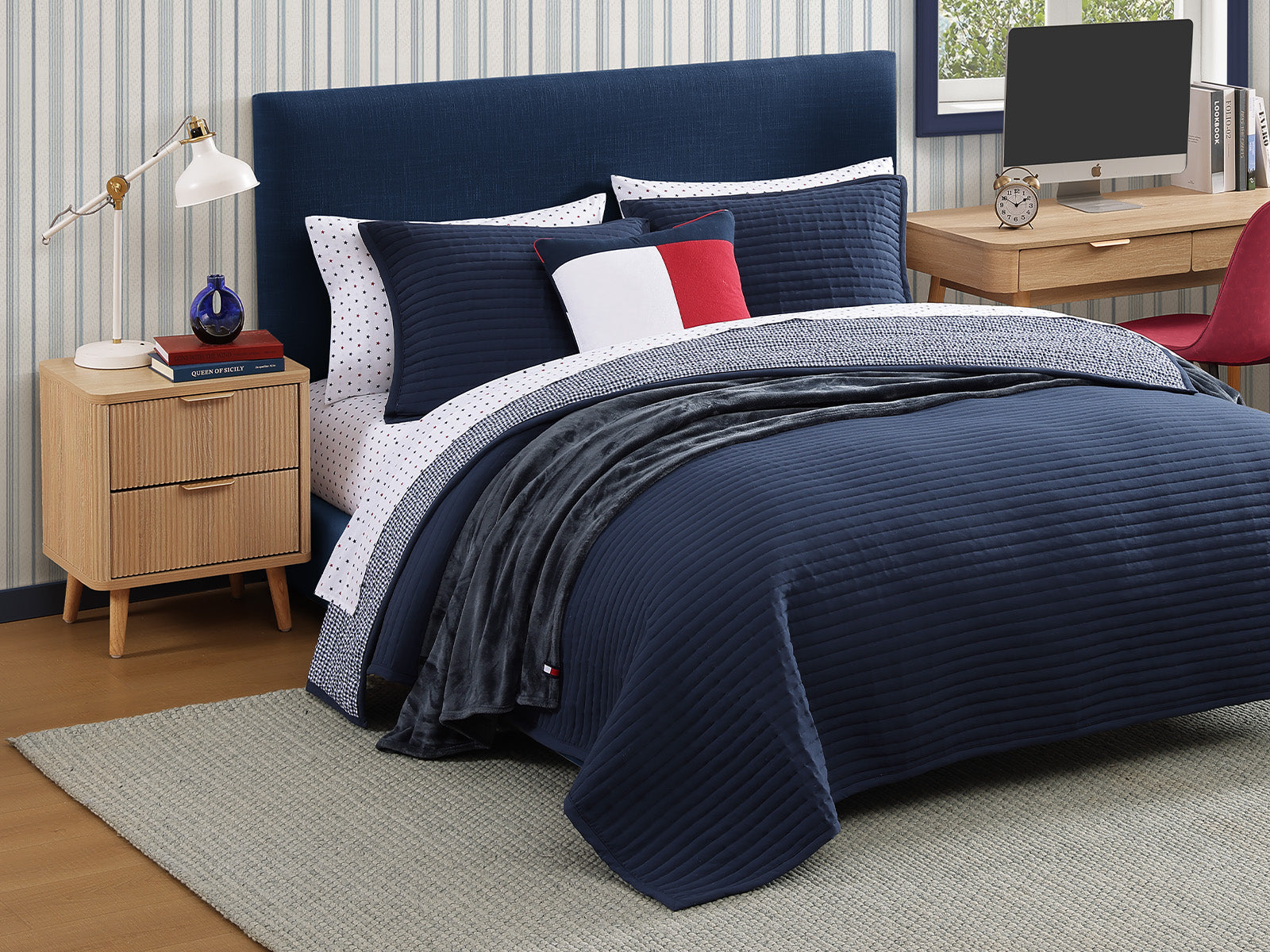 Cubrecama Solid to Print Tommy Hilfiger