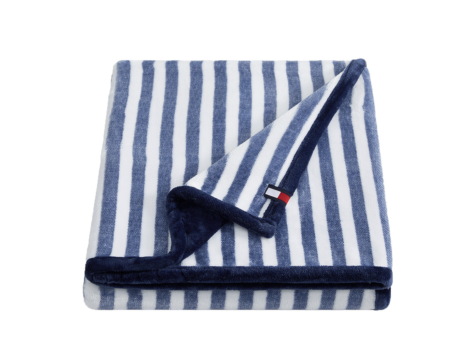 Manta Tommy Hilfiger #Color_Lineas Azules Blancas