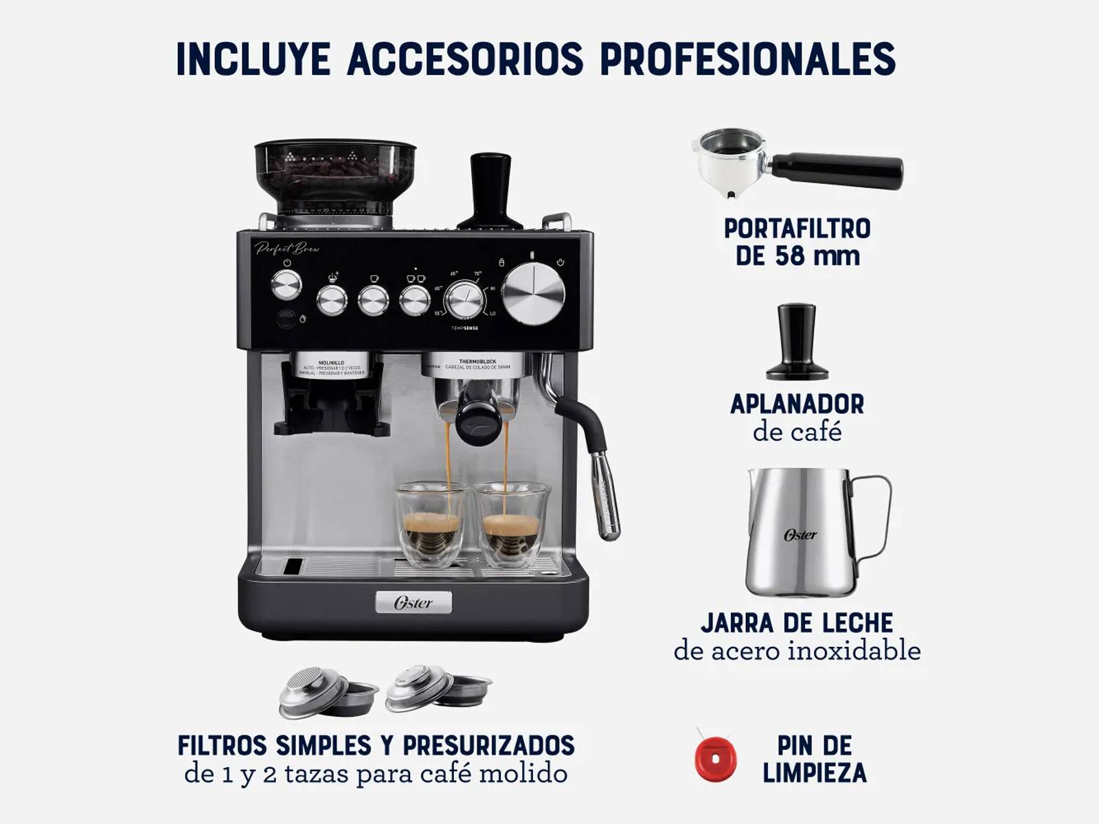 Cafetera para Espresso Perfect Brew Oster