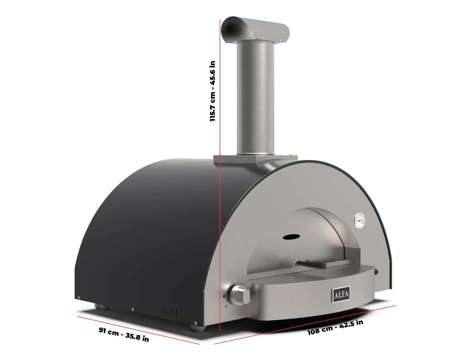 Horno Classico 4 Pizzas a Leña Alfa Forni