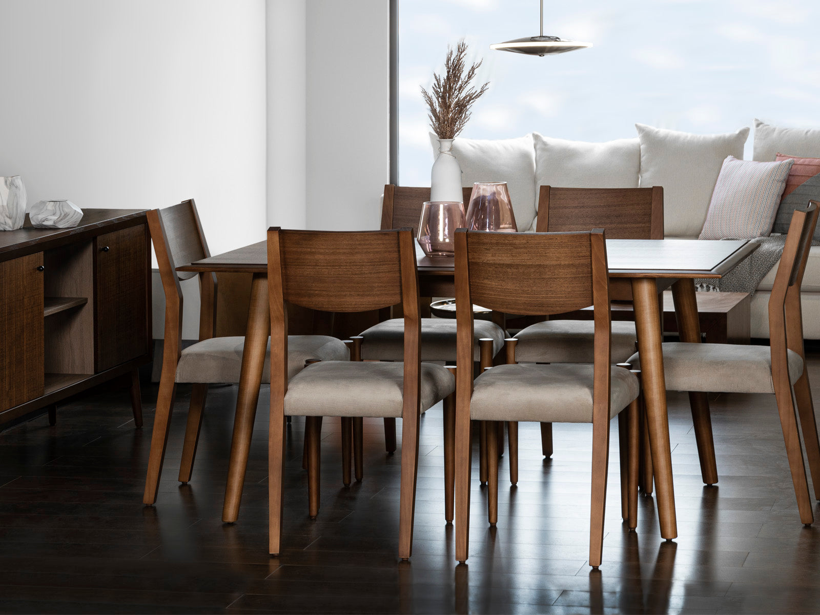 Comedor Parma Honey Wash (Mesa + 4 Sillas)