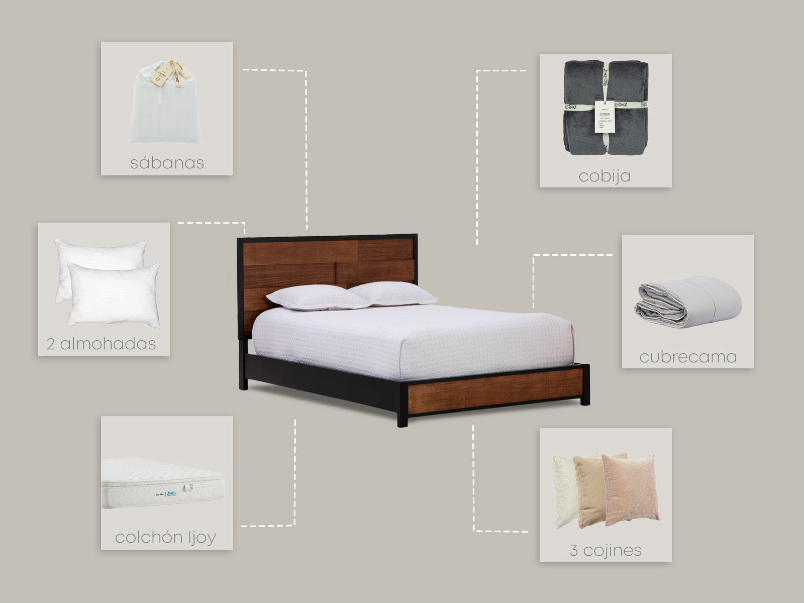 Set Dormitorio Calabria Ijoy Full