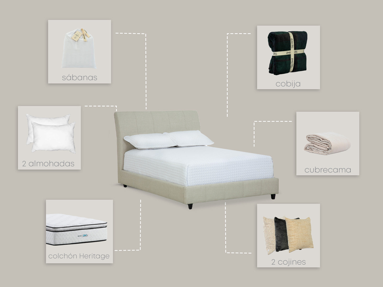 Set Cama Messina Angora Heritage Full