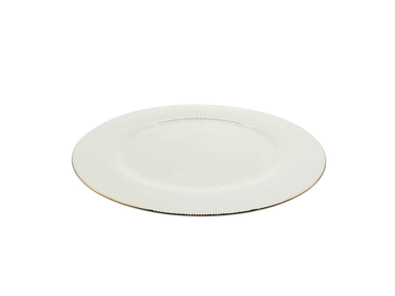 Plato Tendido Blanco de Cerámica Warenhaus