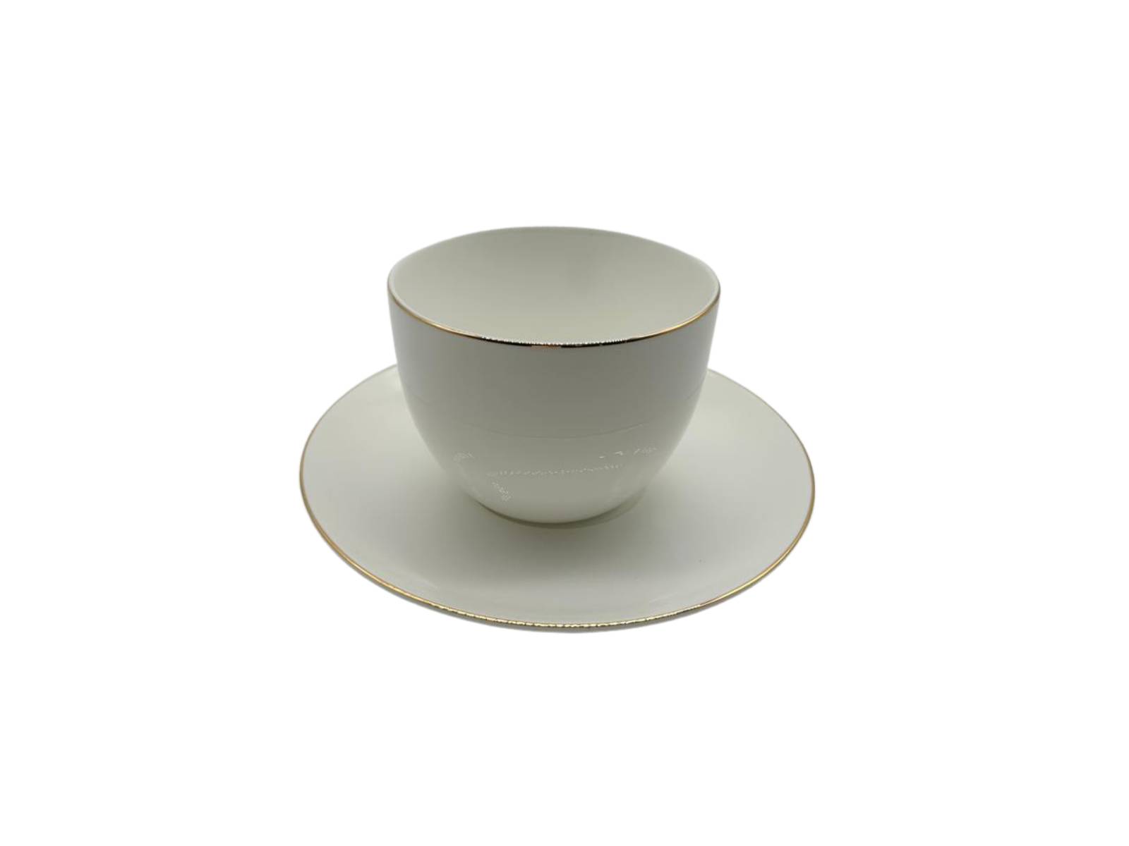 Set Taza + Plato Blanco Cerámica Warenhaus