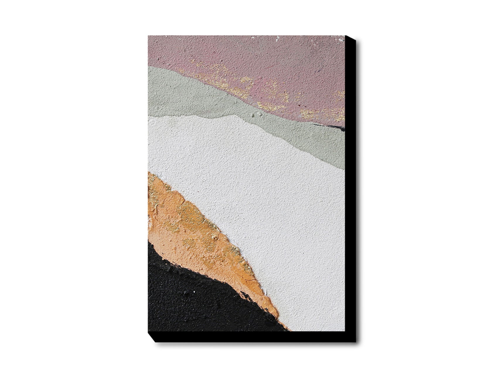 Cuadro Abstracto 48x72cm C/Negro-Rosa