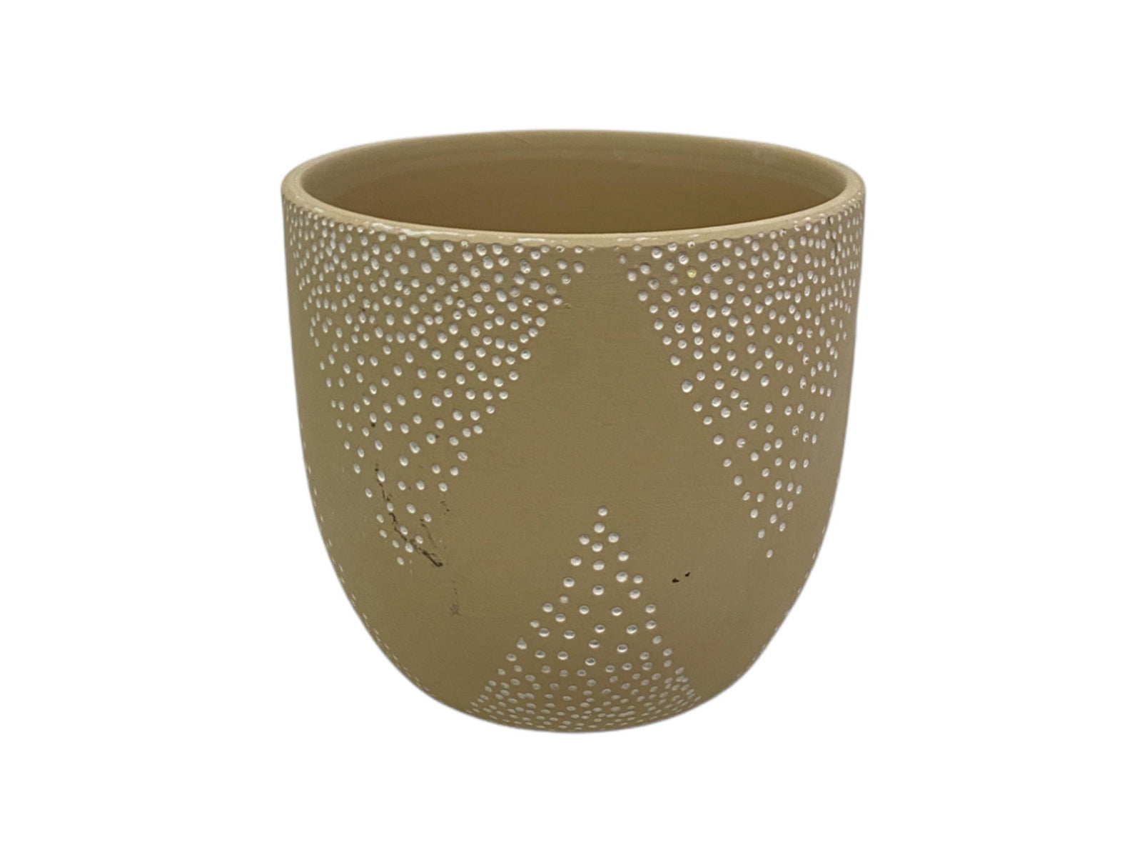 Maceta Triangulos 17cm C/Beige