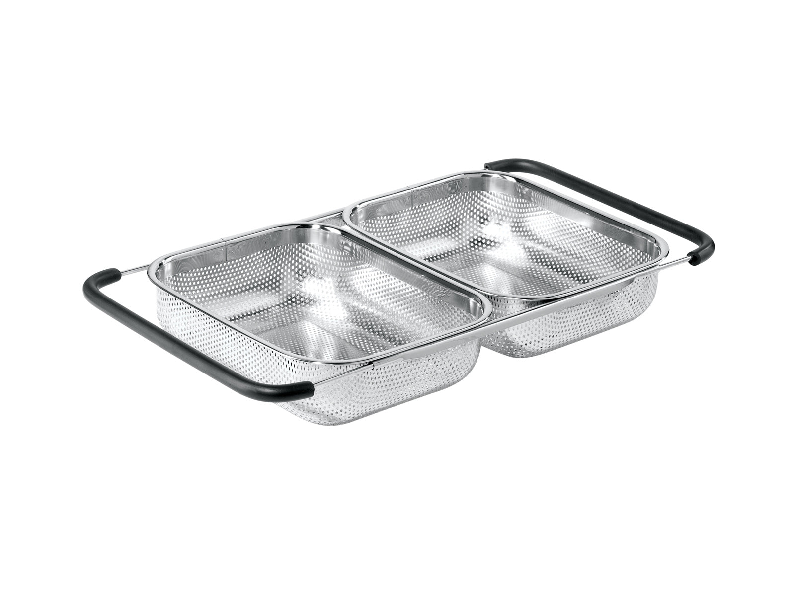 Colador Doble para Lavaplatos de Acero Inoxidable Oggi