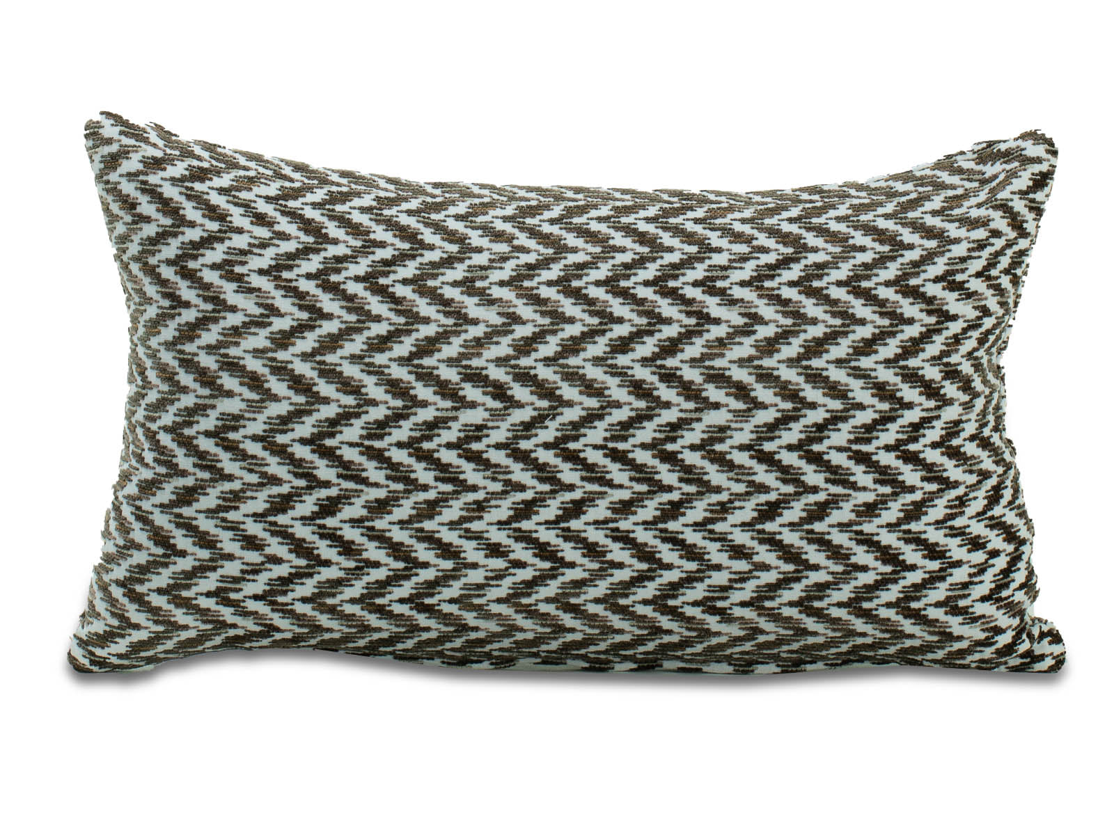 Cojin Black Coffee Brocado ZigZag Lumbar 50cmx30cm