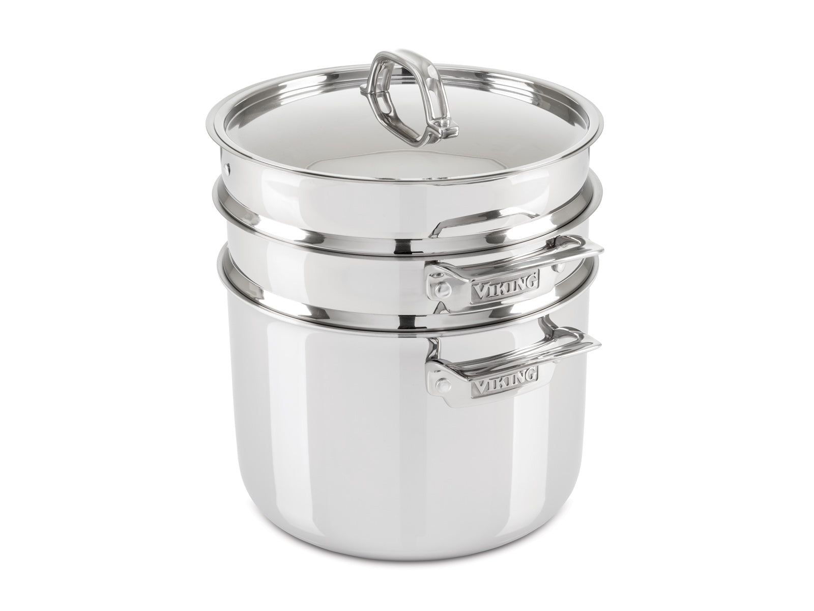 Olla Multiusos para Pasta e Inserto Vaporera 3 Capas C/Plata Viking