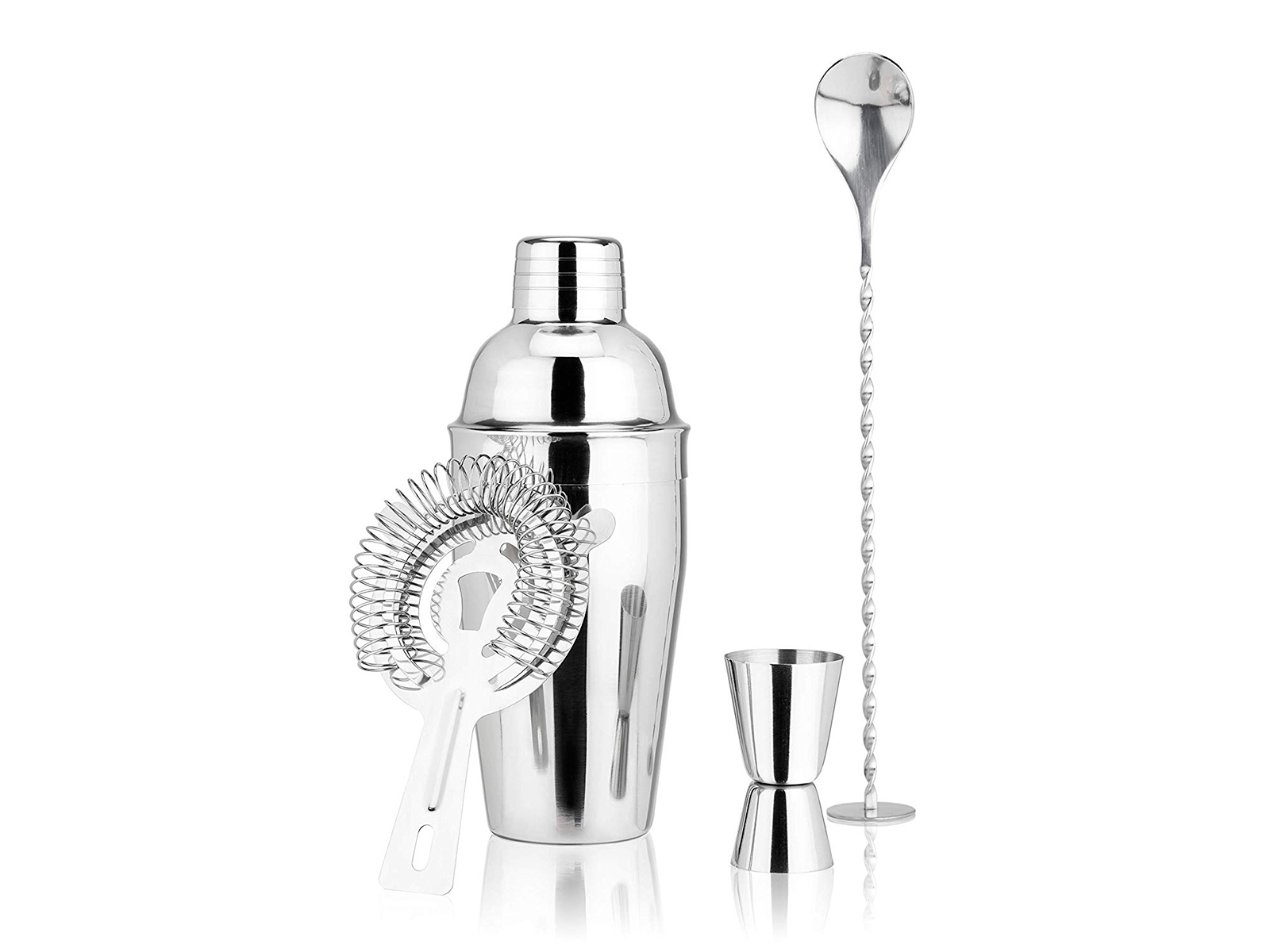 Juego Accesorios Bar Acero Inoxidable C/Plateado