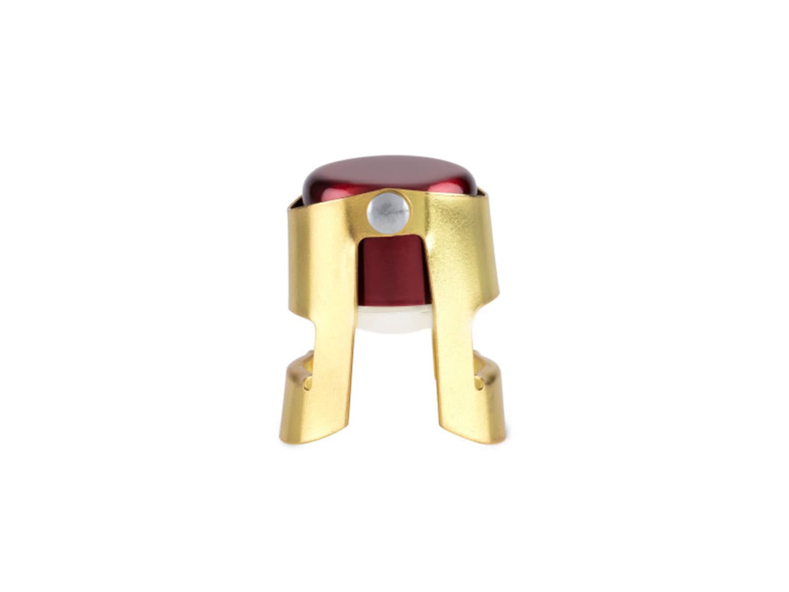 Tapón De Champan Rojo Y Dorado