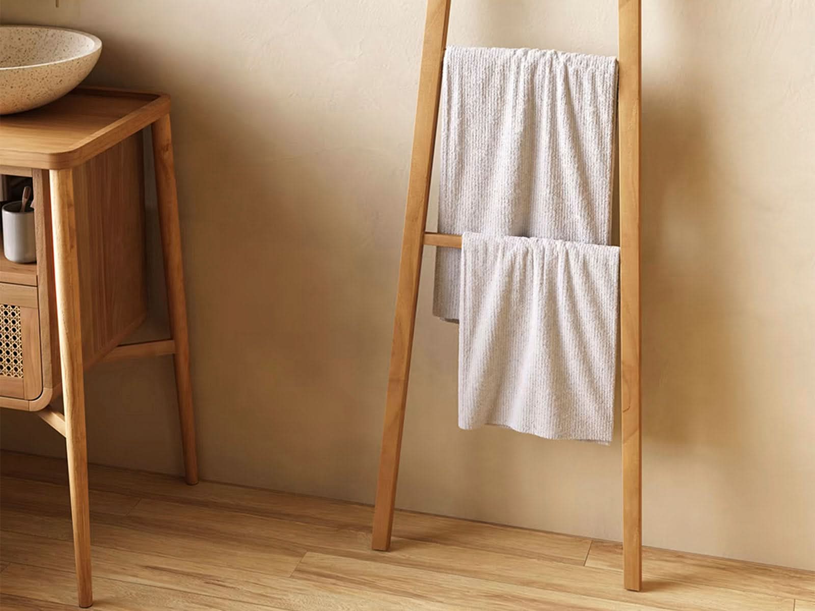 Toallero de Madera 160cm Teca Uliana