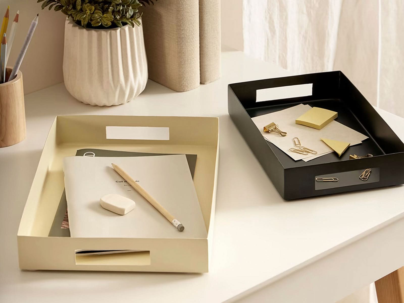 Set X2 Bandejas De Metal Multicolor Ghislaine