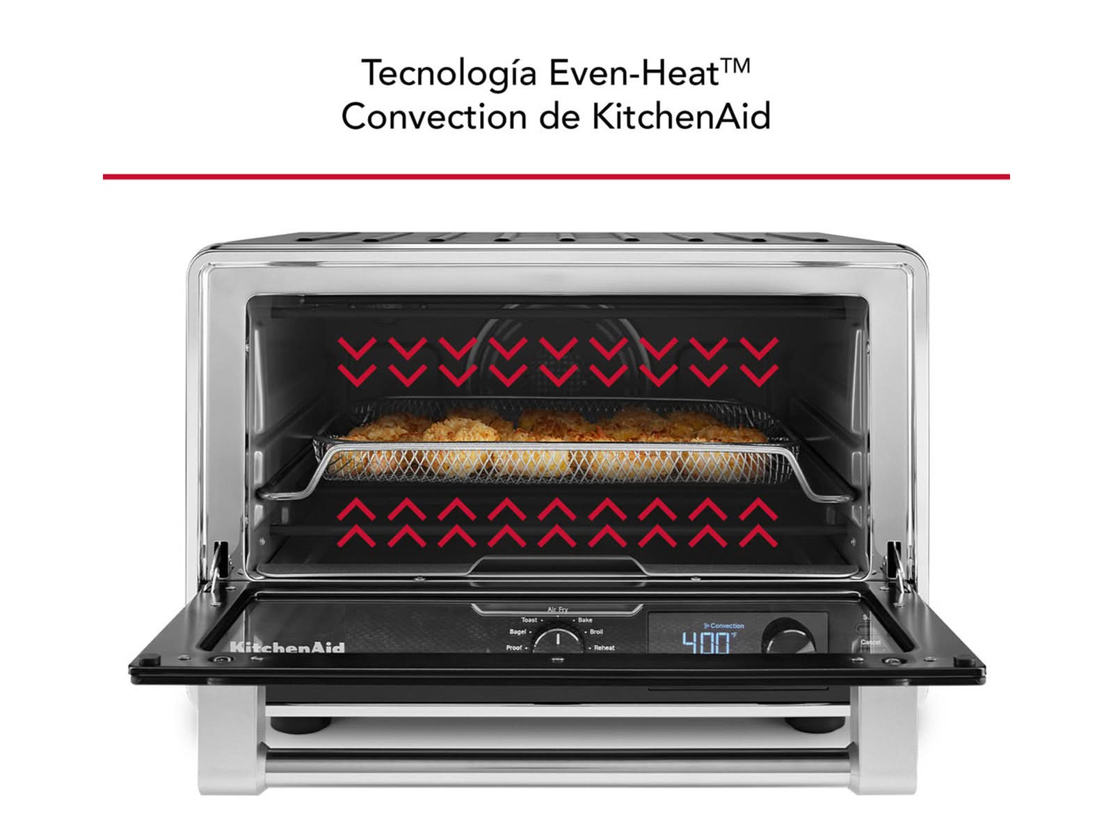 Horno Eléctrico 12" Digital con Air Fryer C/Negro Kitchen Aid
