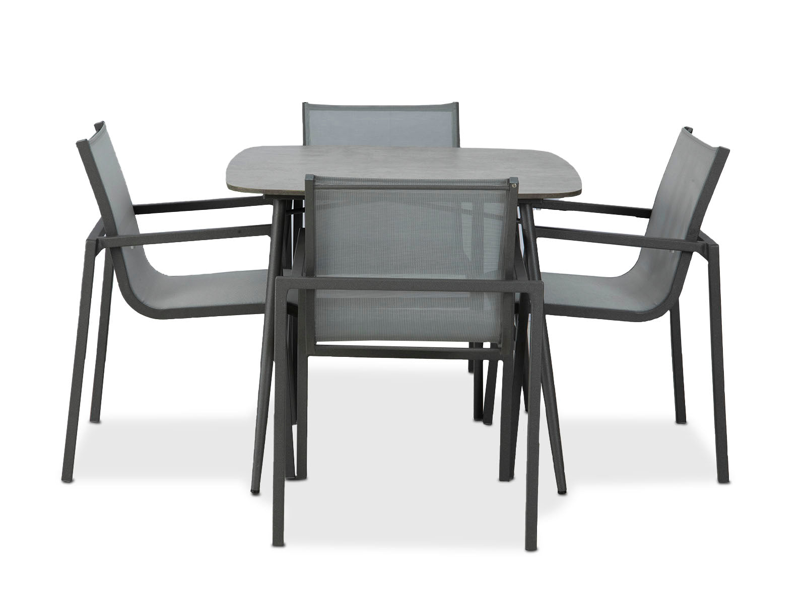 Mesa Comedor Outdoor Oporto Cuadrada + 4 Sillas