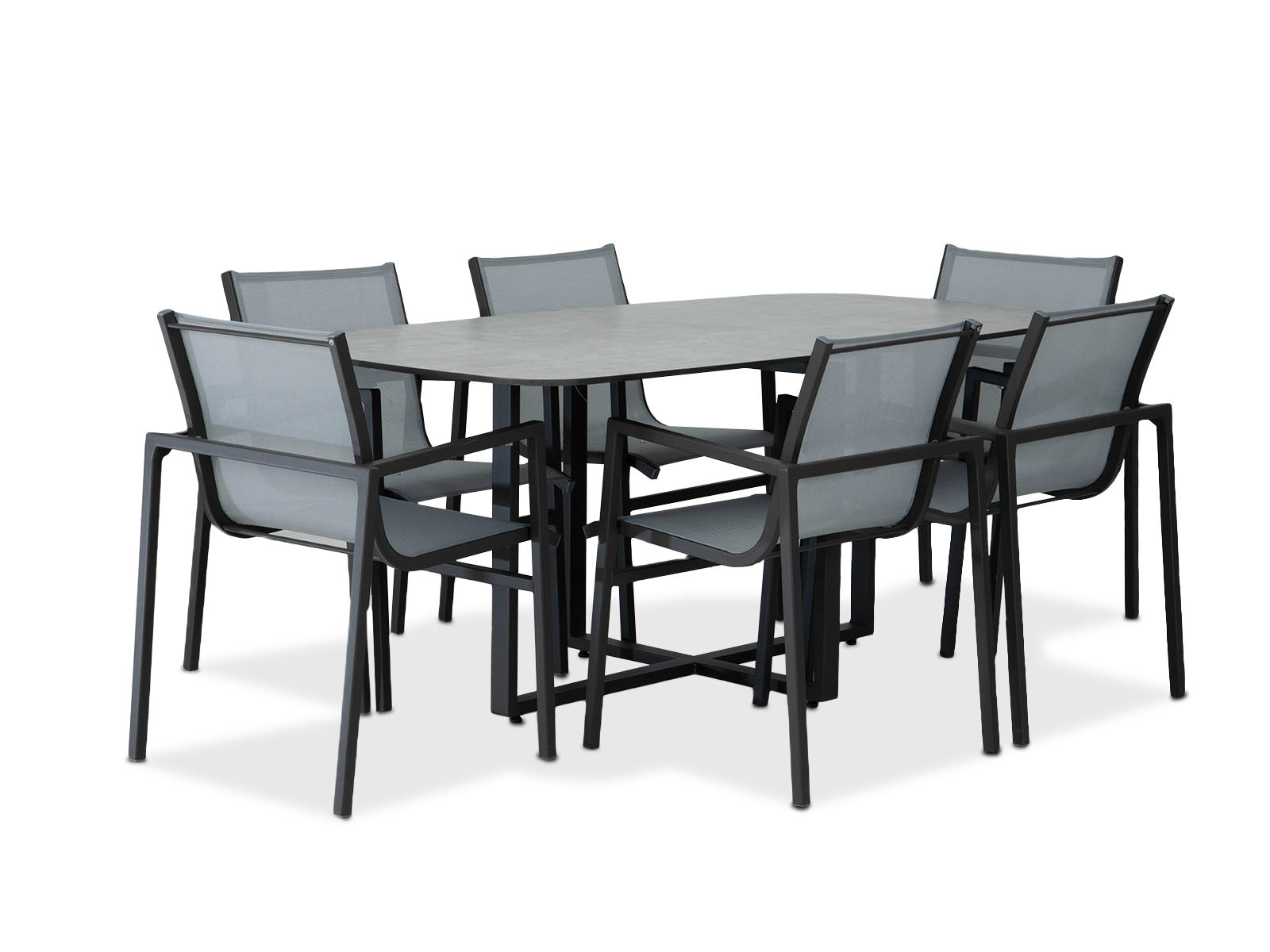 Mesa Comedor Oporto Outdoor Rectangular + 6 Sillas
