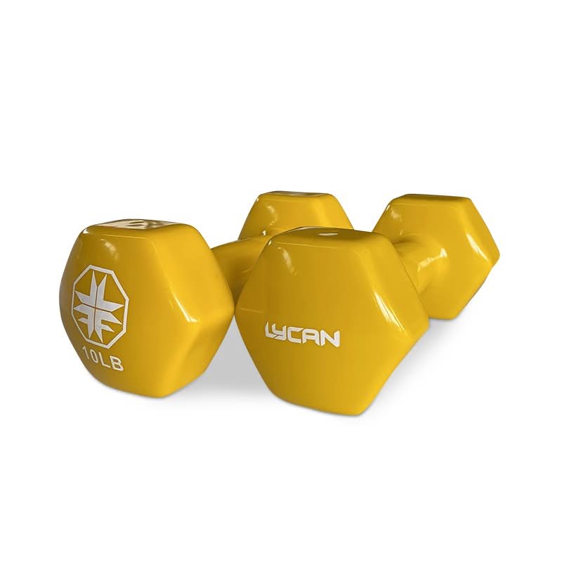 Mini Mancuerna de Vinil Full Color 10lbs Amarillo